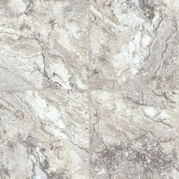Four light gray and white marble-patterned tiles, with gray veining, laid out in a square.