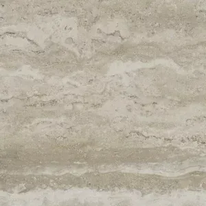 Beige and tan travertine tile with veining.