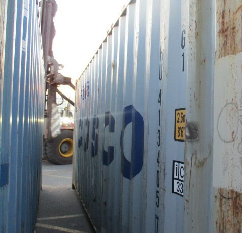 A Row of Shipping Containers With the Word Cisco on the Side — Toowoomba Container Hire & Sales in Gatton, QLD