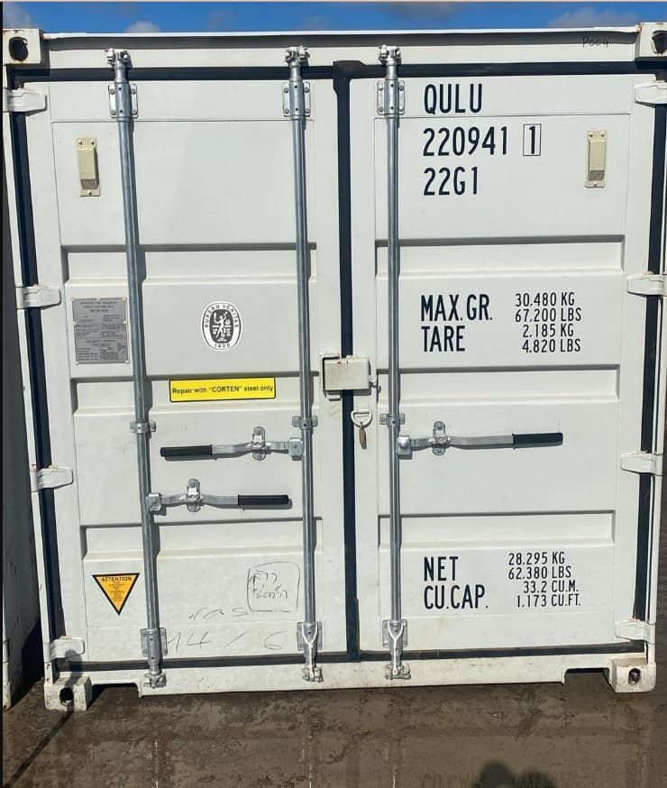 A White Shipping Container With the Number 22041 on It — Toowoomba Container Hire & Sales in Wilsonton, QLD