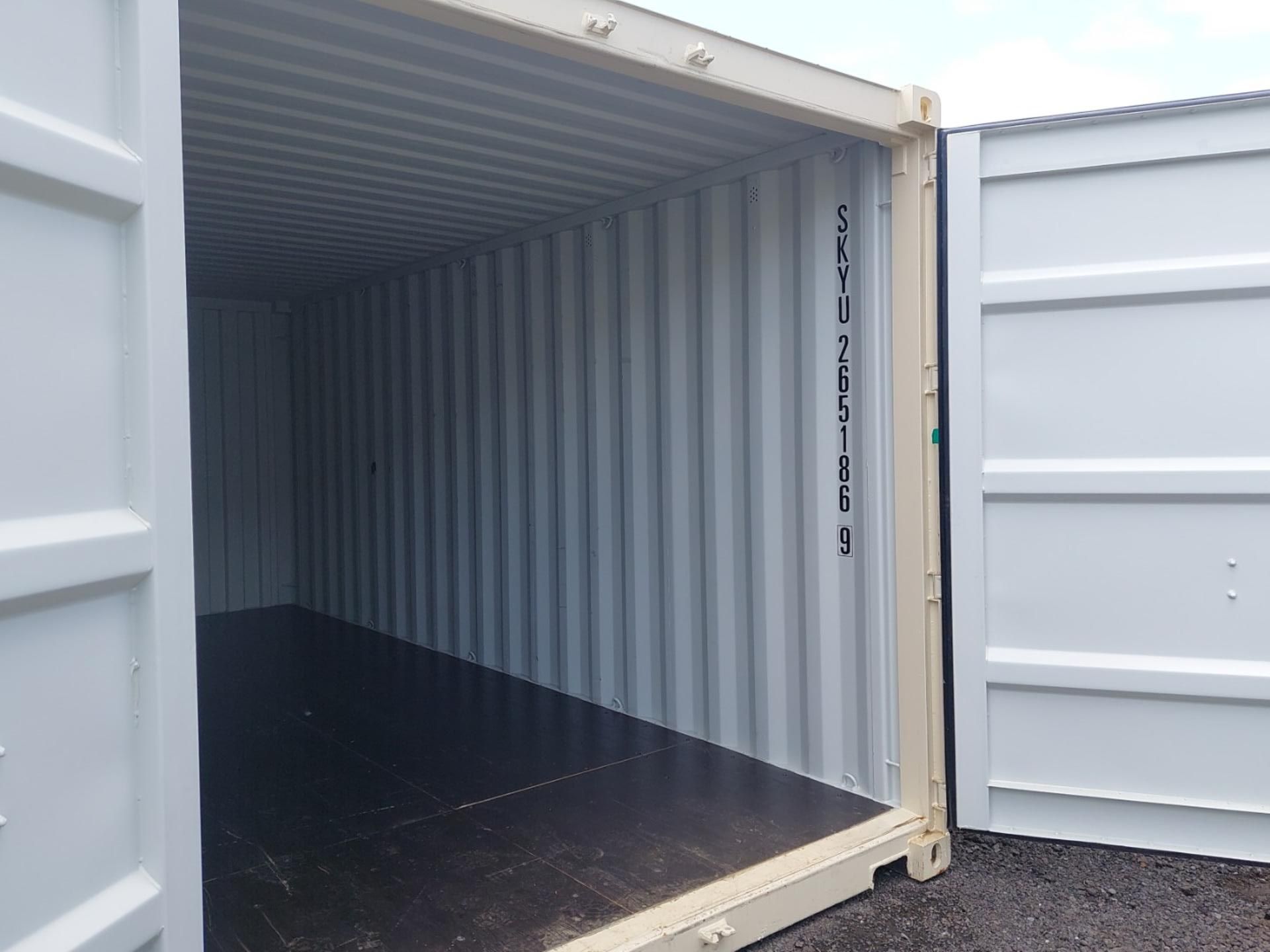 An empty shipping container with the door open — Toowoomba Container Hire & Sales in Wilsonton, QLD
