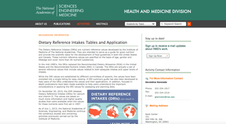 Link to Institute of Medicine Dietary Reference Intakes