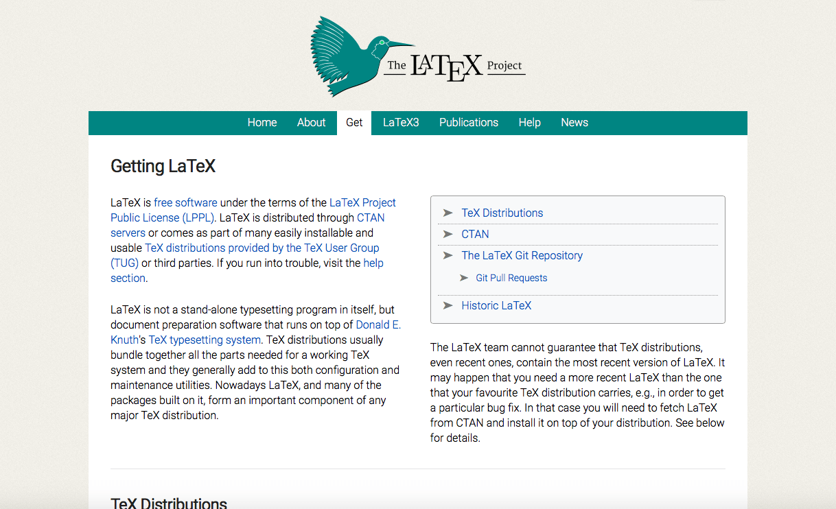 Link to LaTeX
