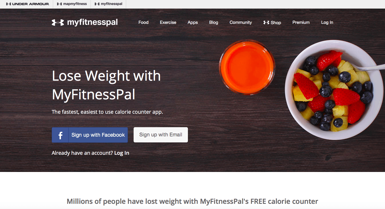 Link to the MyFitnessPal