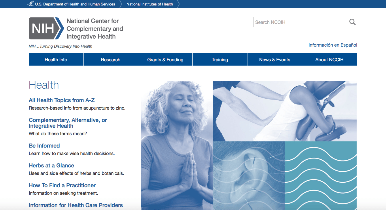 Link to National Center for Complementary and Integrative Health