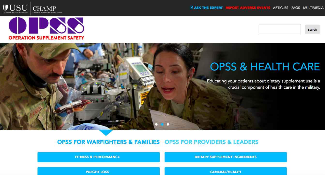 Link to Operation Supplement Safety