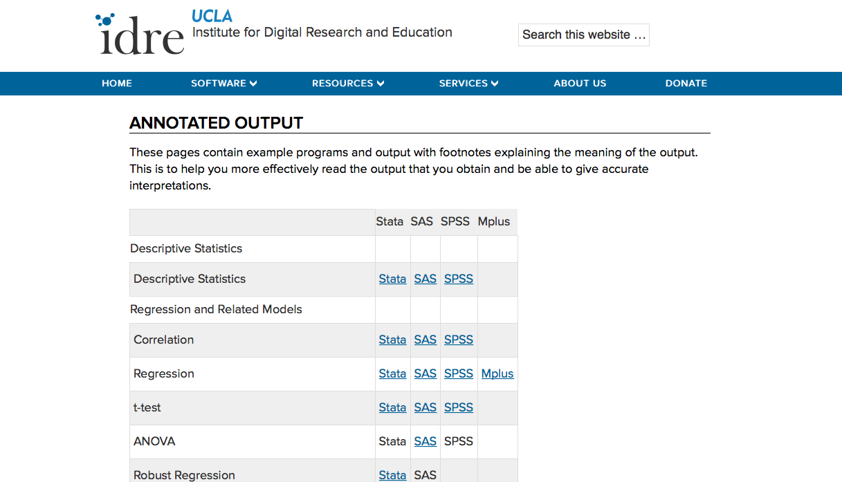 Link to UCLA IDRE Annotated Output