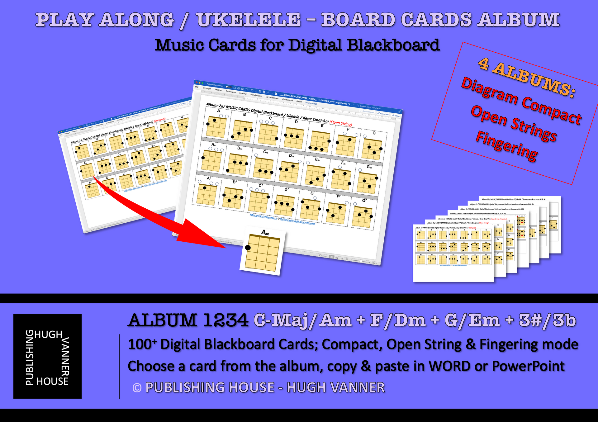 UKELELE TONE-CARDS - DigiCards for MusicLessons