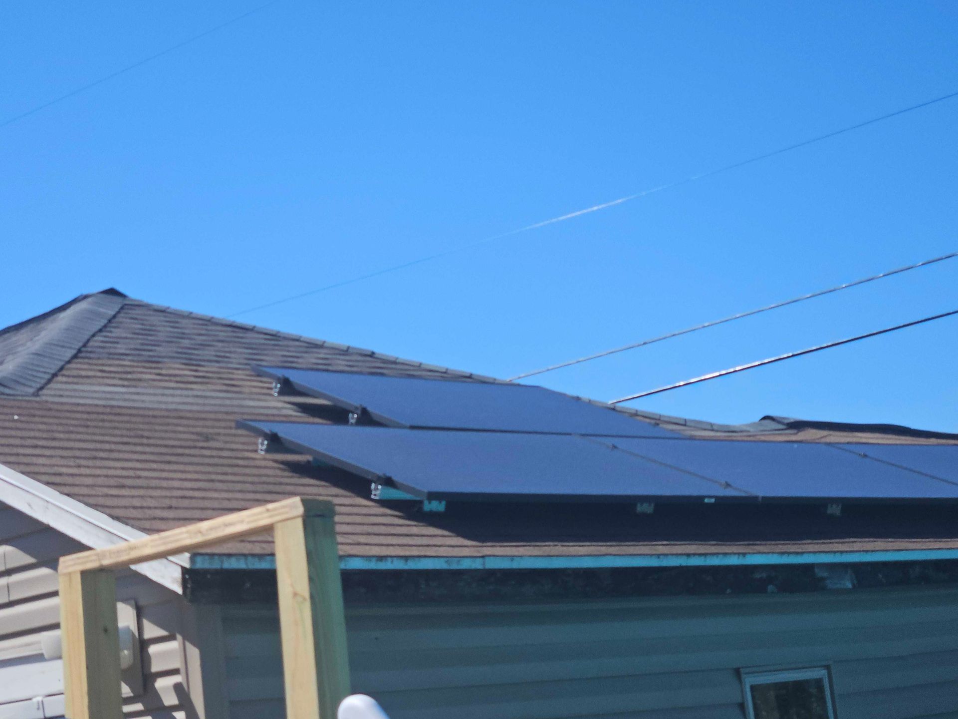 A house with solar panels on the roof