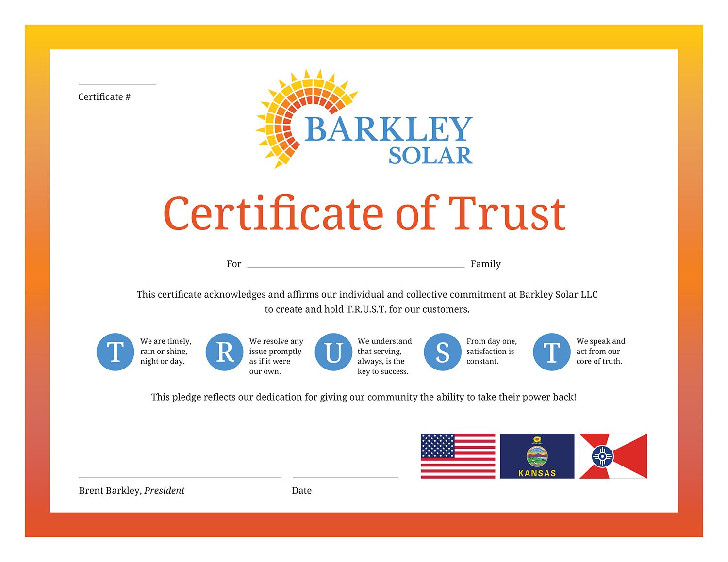 Certificate of Trust