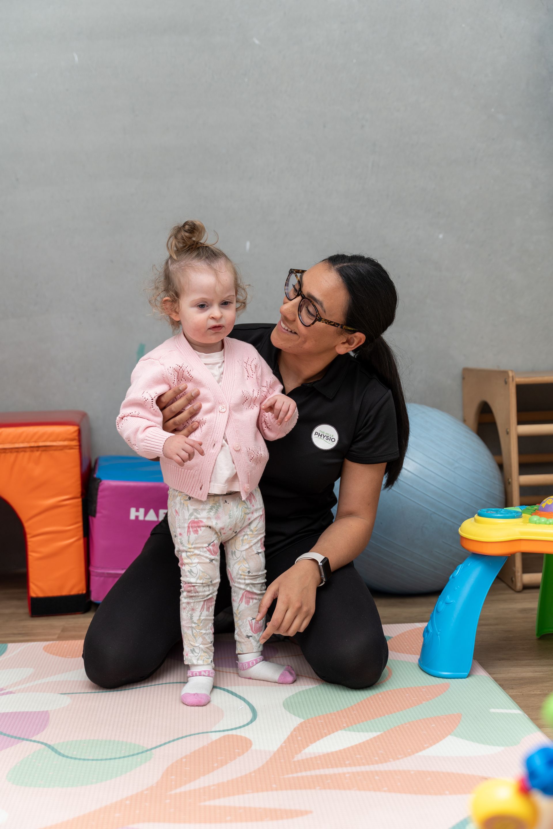 Kids physio waiting room with play area