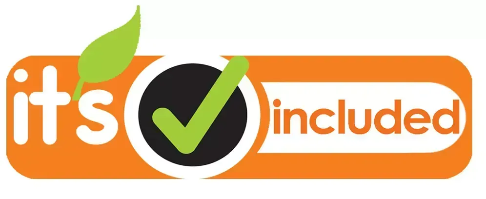 Orange logo with text 