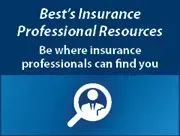 A blue sign that says `` best 's insurance professional resources be where insurance professionals can find you ''.