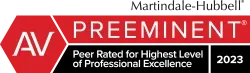Martindale hubbell has been peer rated for highest level of professional excellence