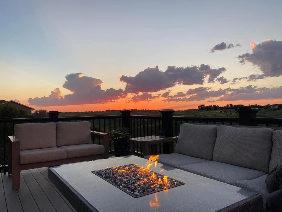 dust outdoor living with fire pit