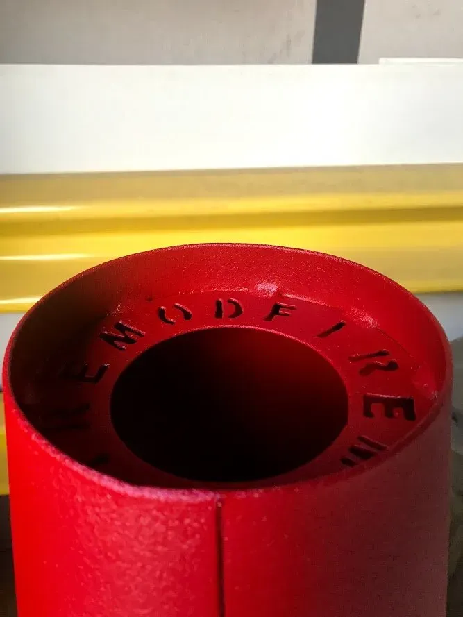 Red Coated Metal Cylinder — San Diego, CA — Barrio Logan Powder Coating and Sandblasting