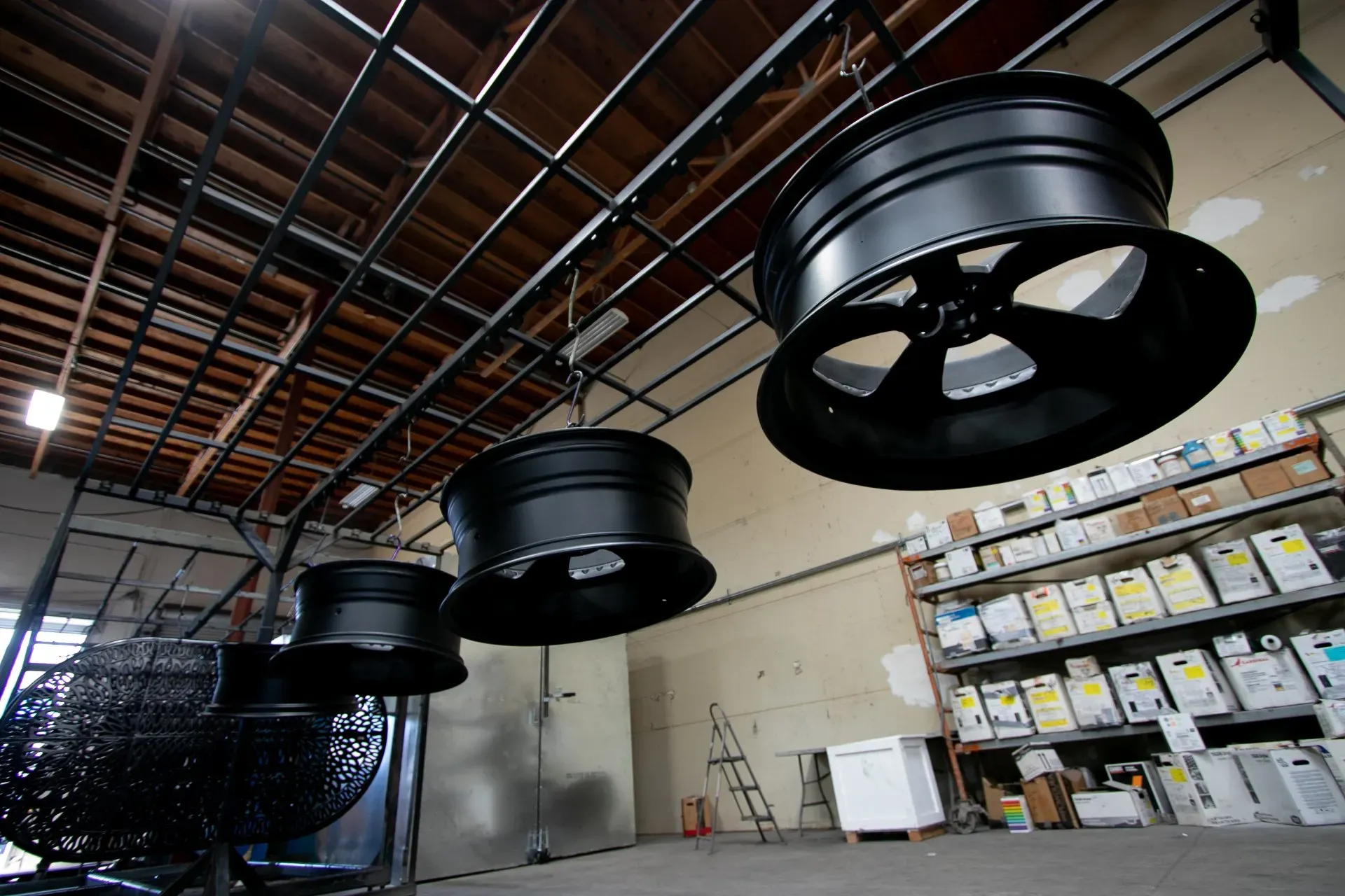 Satin Black Wheel Rims — San Diego, CA — Barrio Logan Powder Coating and Sandblasting