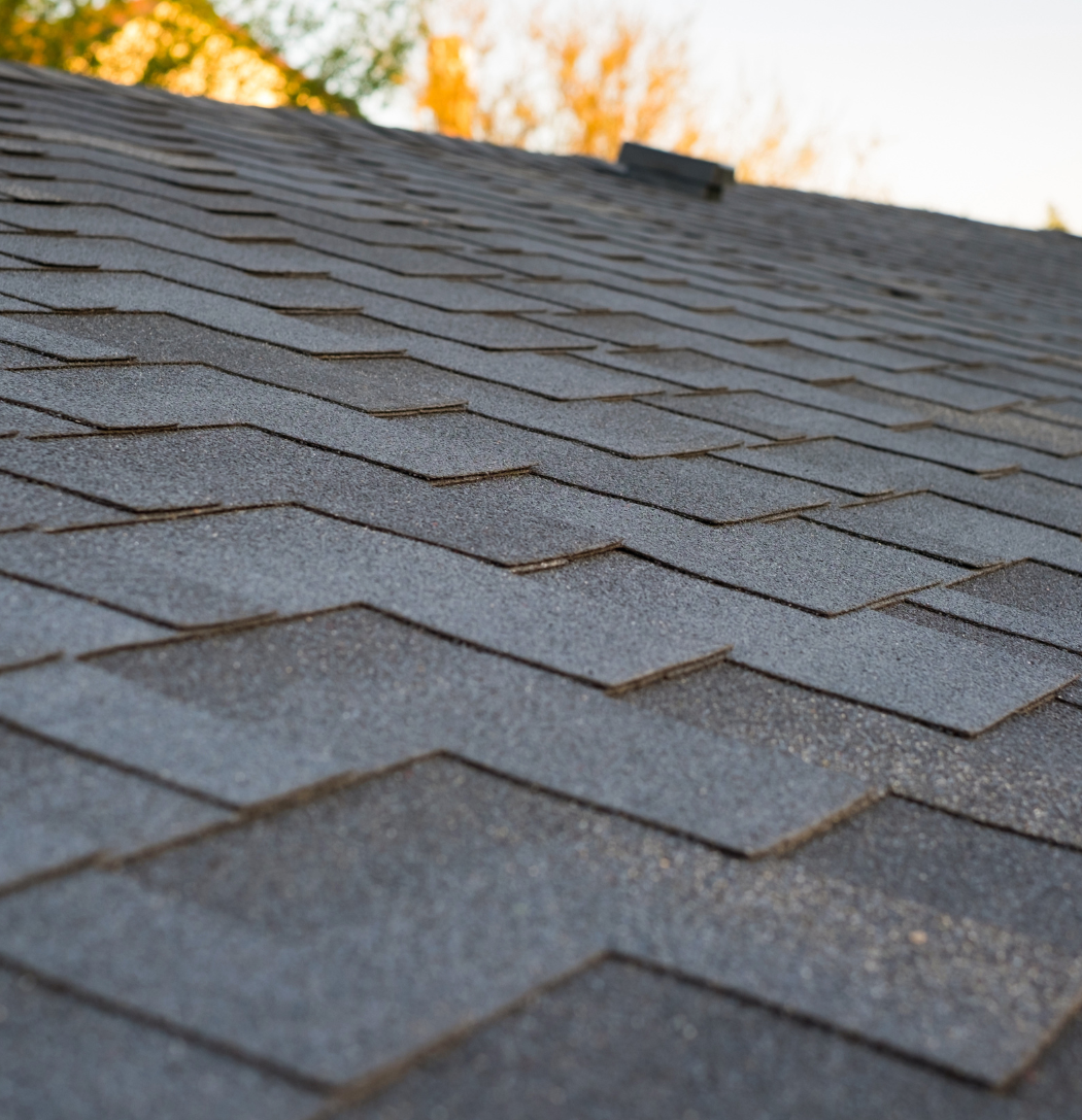 a close-up of a roof with shingles on it.