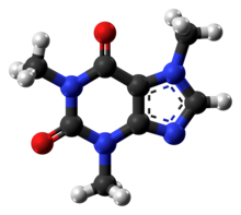 A 3d model of a chemical compound with blue and red balls