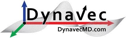 A logo for dynavec with an arrow pointing up and down.