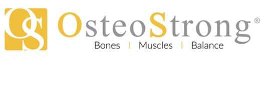 A logo for osteostrong bones muscles balance