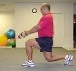 Band resisted forward Lunge