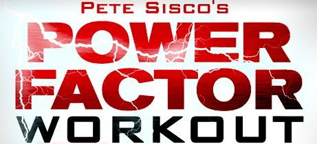 The logo for pete sisco 's power factor workout