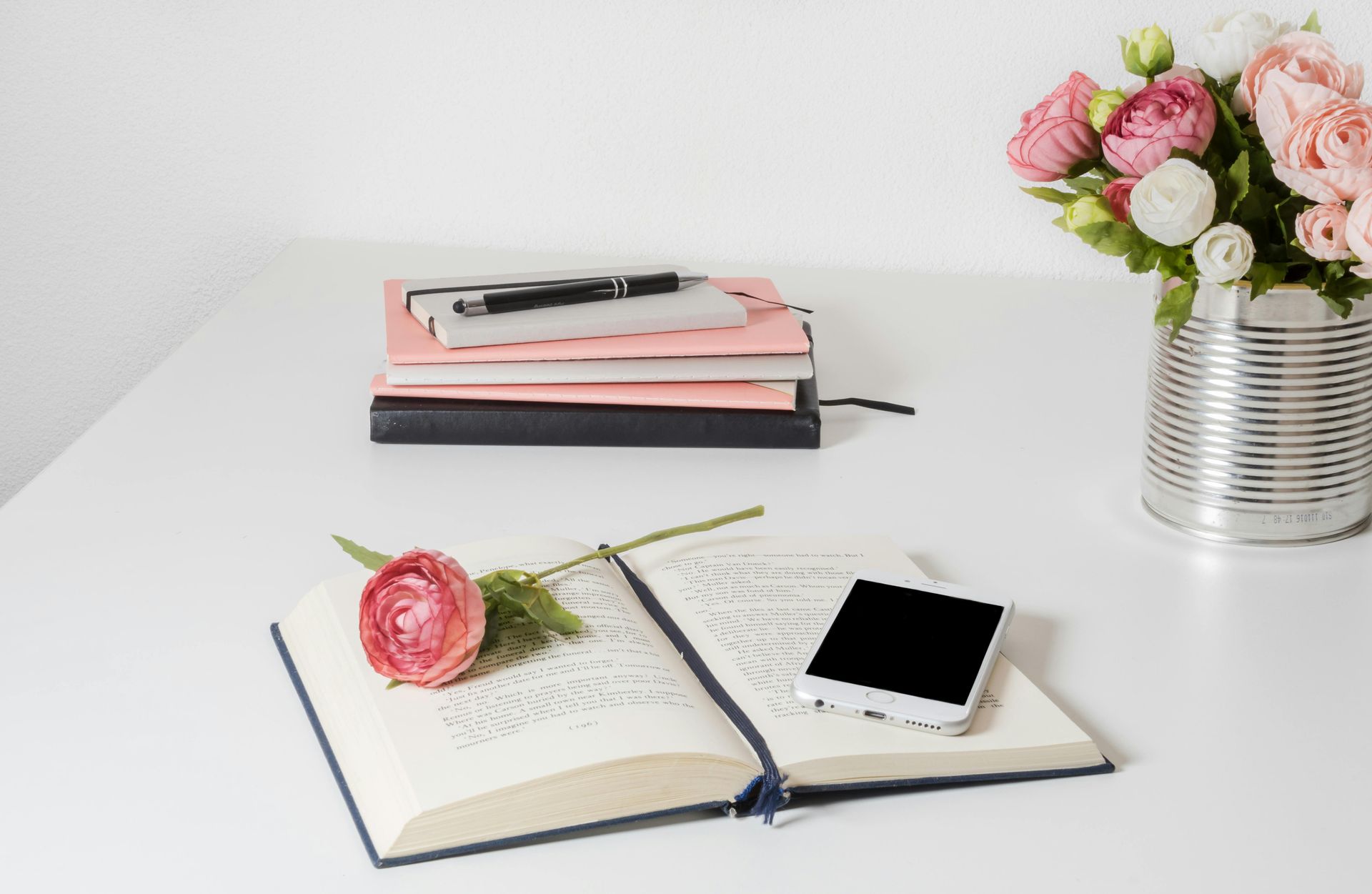 Book on desk