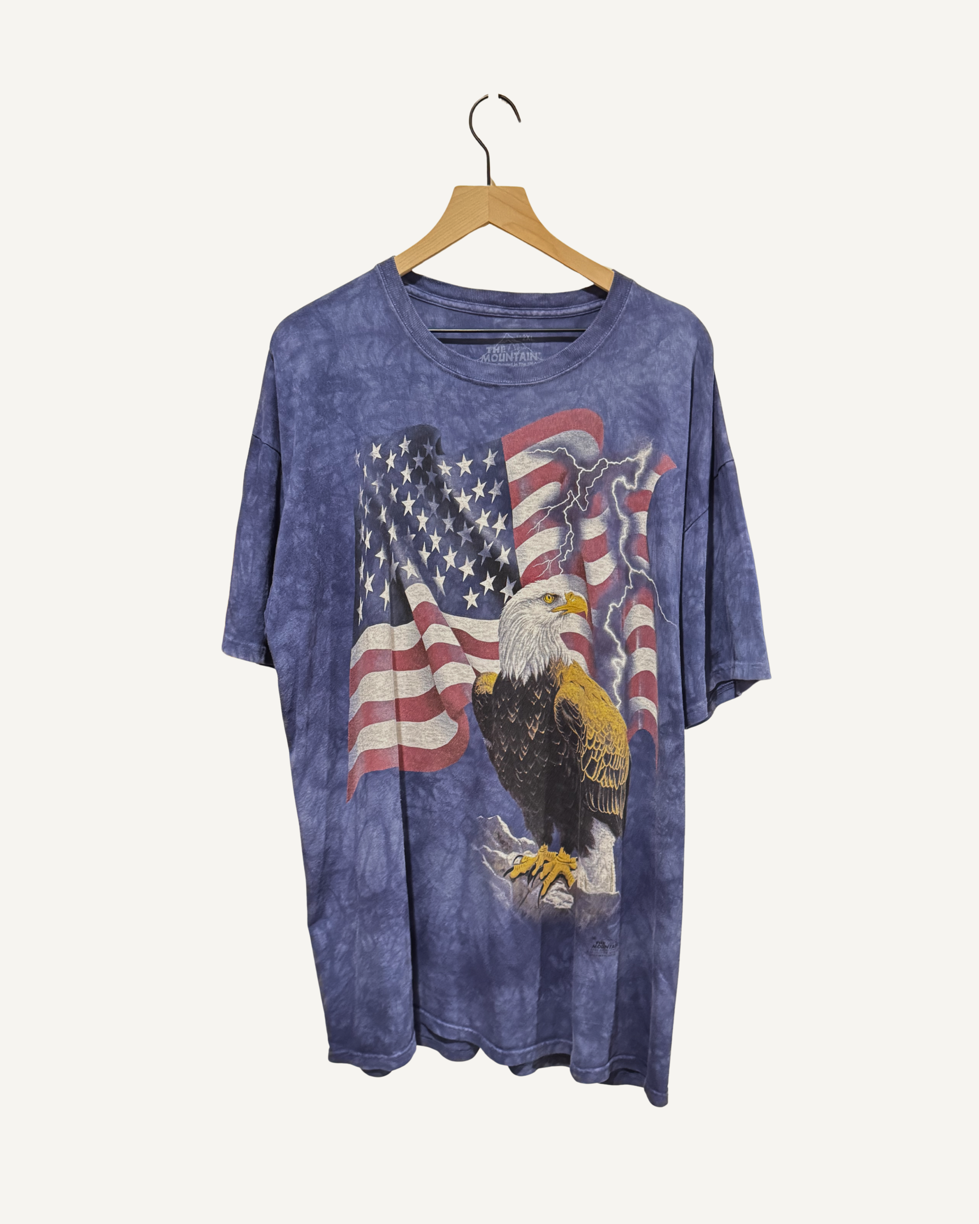 Vintage 2001 The Mountain Patriotic Bald Eagle Tie-Dye T-Shirt