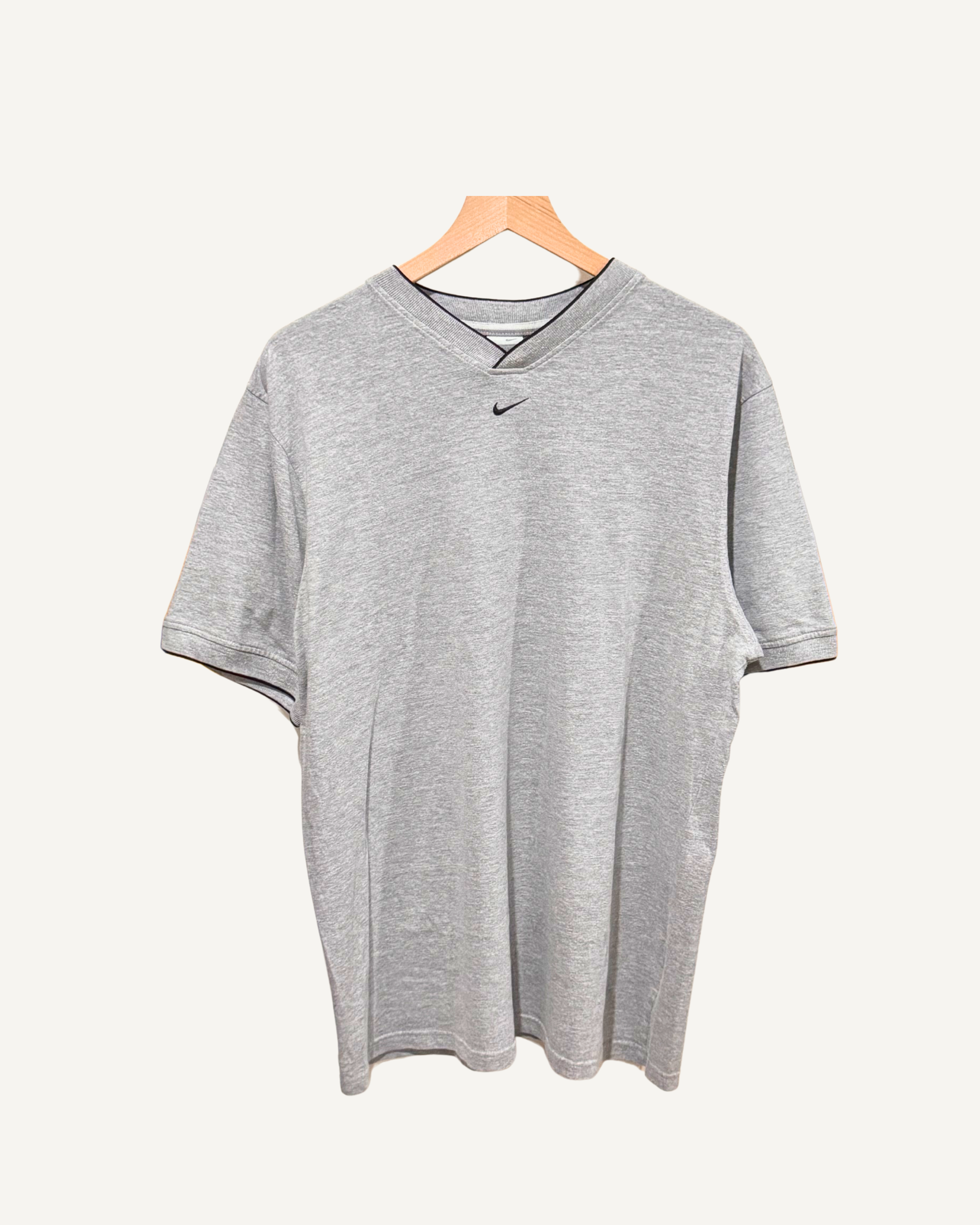 Vintage Y2K Nike Center Swoosh Crossover V-Neck T-Shirt