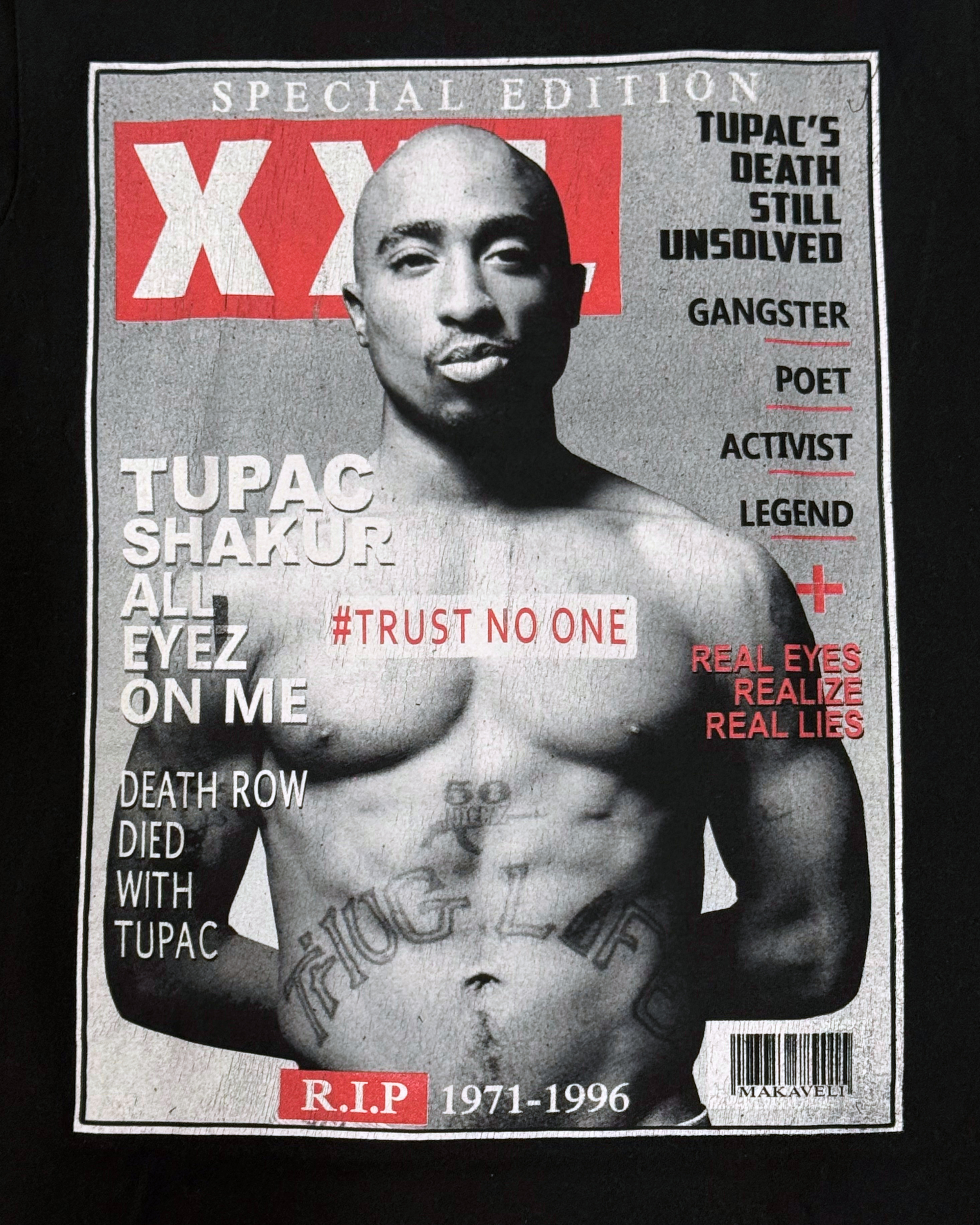Vintage Y2K Tupac Shakur XXL Magazine Tribute T-Shirt