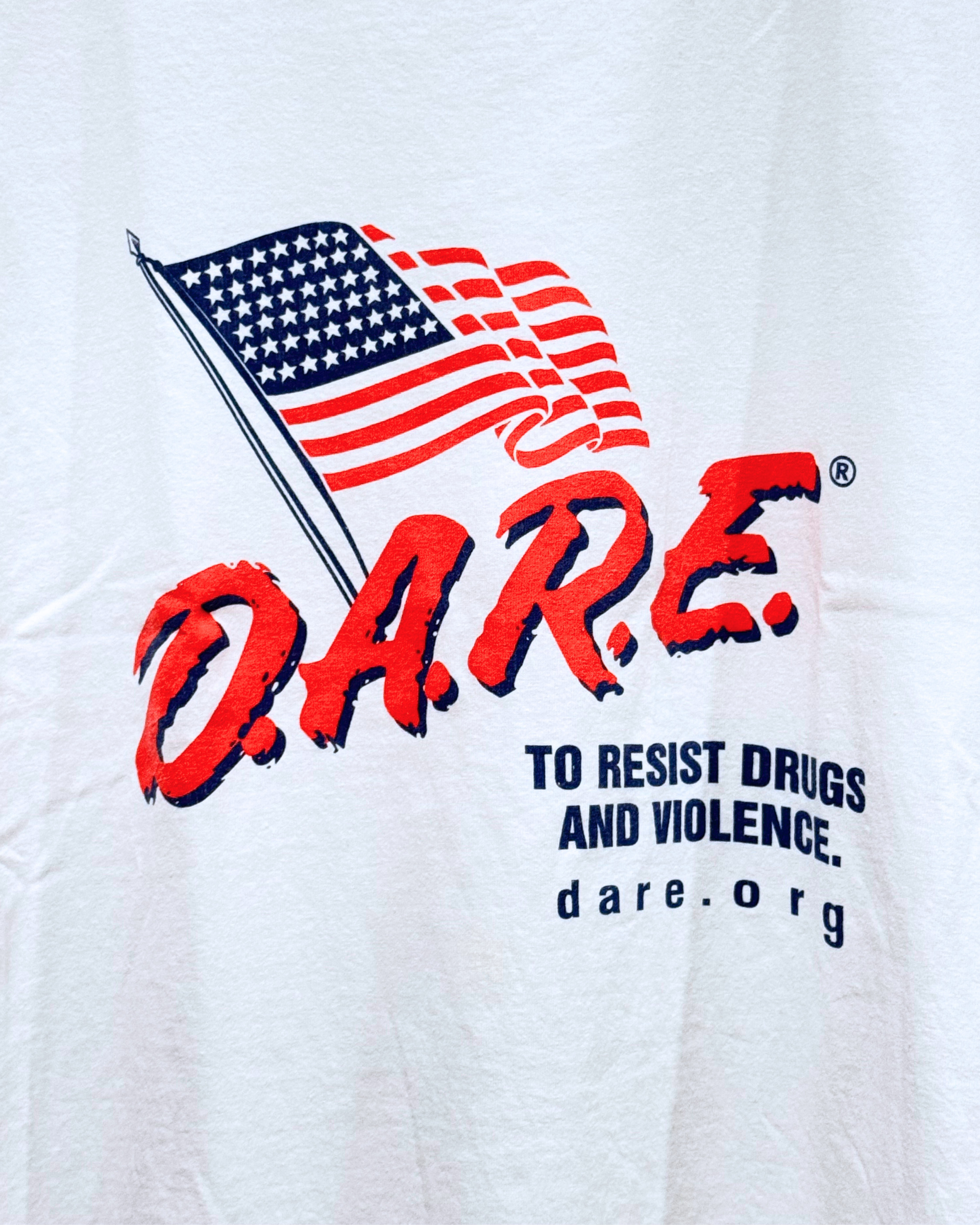 Vintage D.A.R.E. “To Resist Drugs and Violence” American Flag T-Shirt