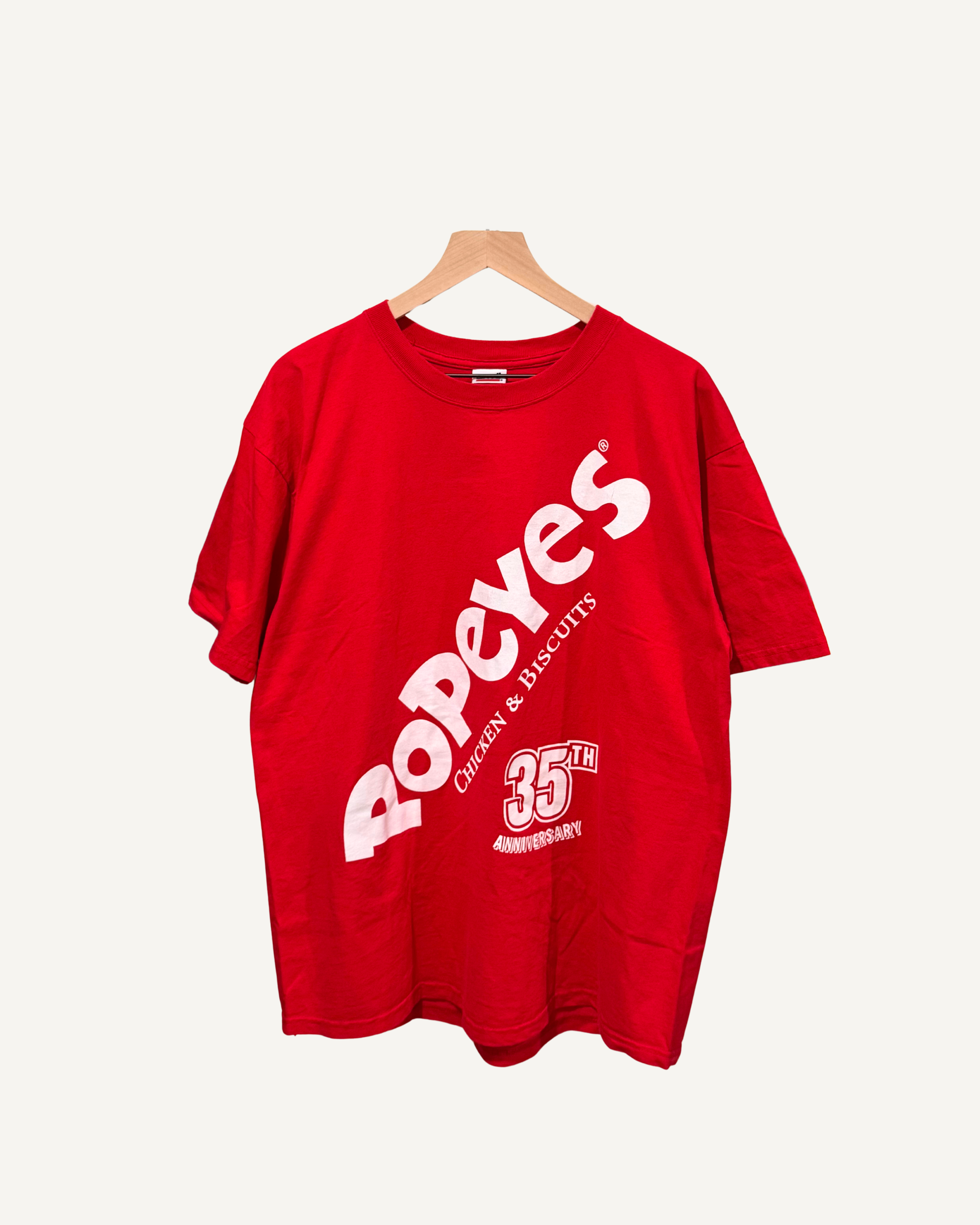 Vintage 2007 Popeyes Chicken & Biscuits 35th Anniversary Tee