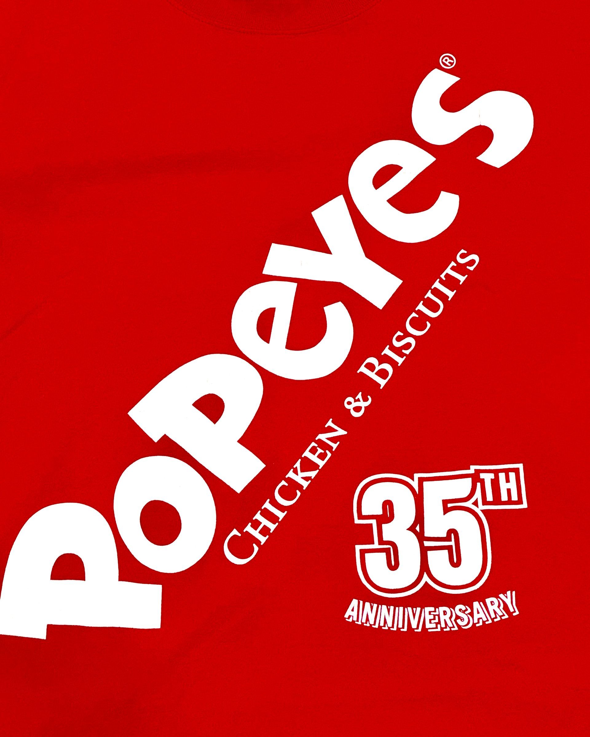 Vintage 2007 Popeyes Chicken & Biscuits 35th Anniversary Tee