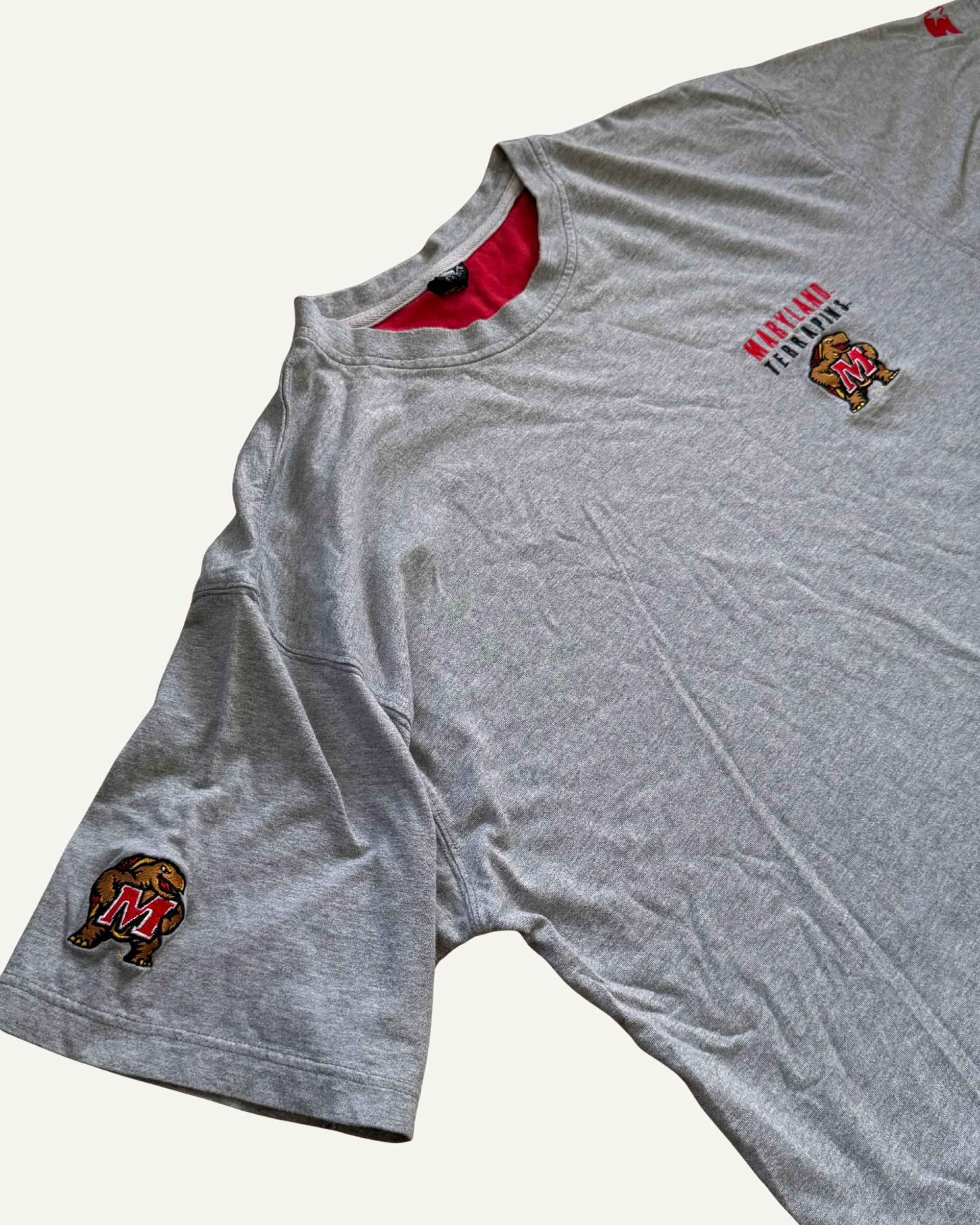 Vintage Y2K Embroidered University of Maryland Terps Russell T-shirt