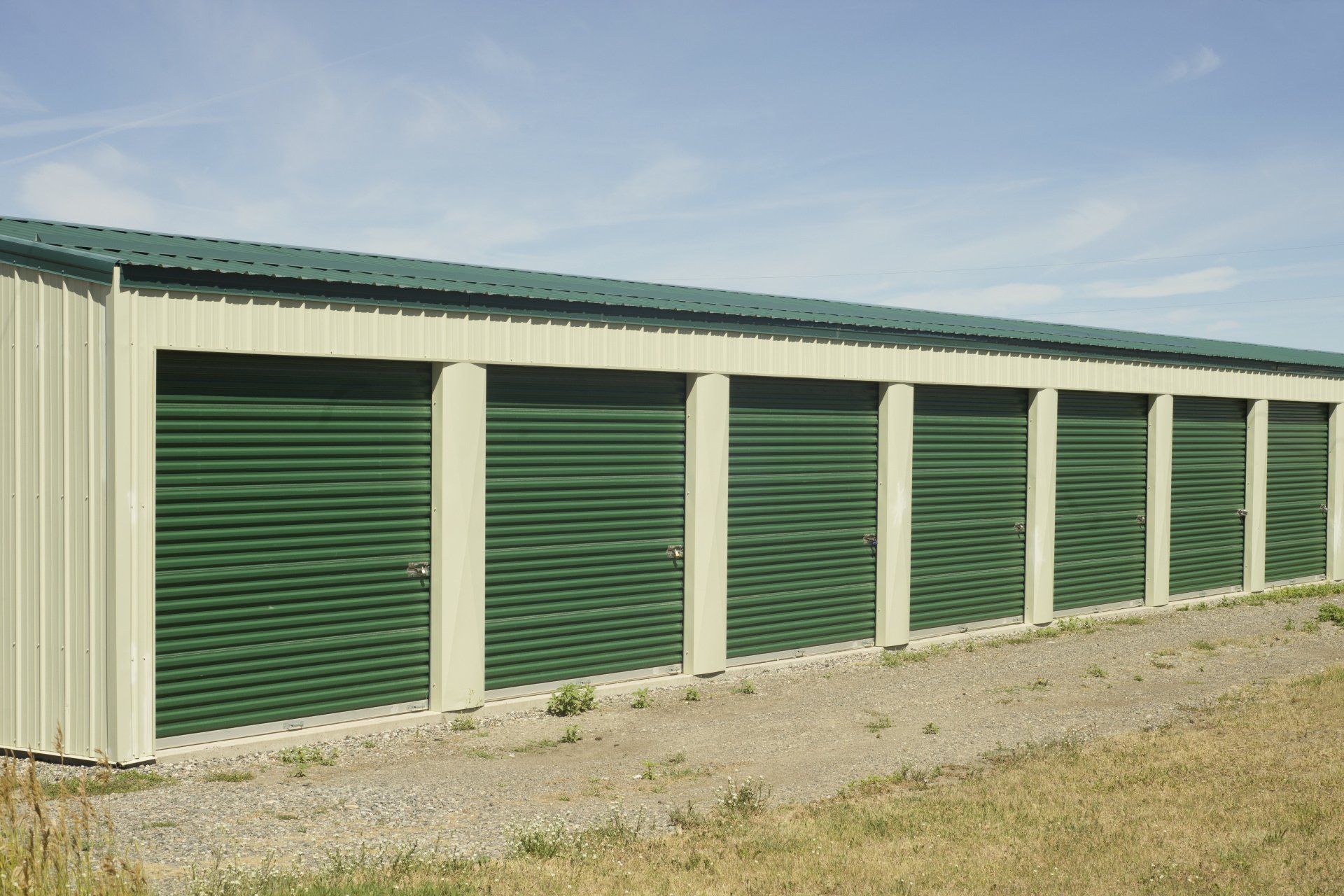 Custom Made Farm Storage Sheds - Row of Storage sheds