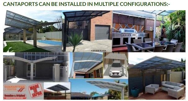 Cantilever Carports - a selection of Cantaport designs and styles