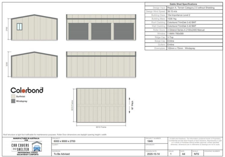 plans for a 3 door shed