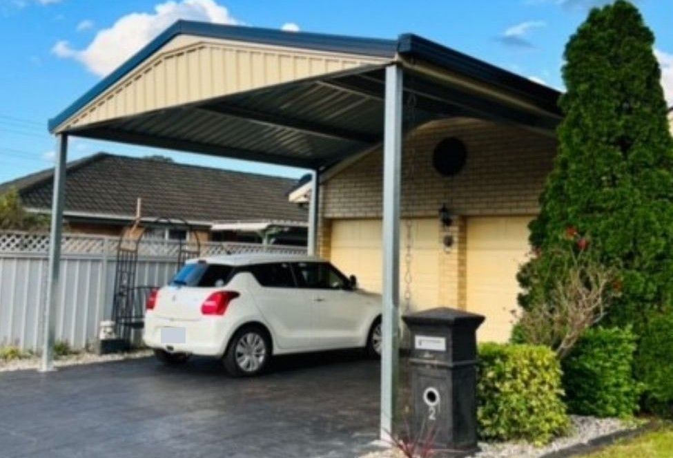 Carport Kits Custom Designed for You - A gable carport with in-fill