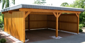 wooden carport