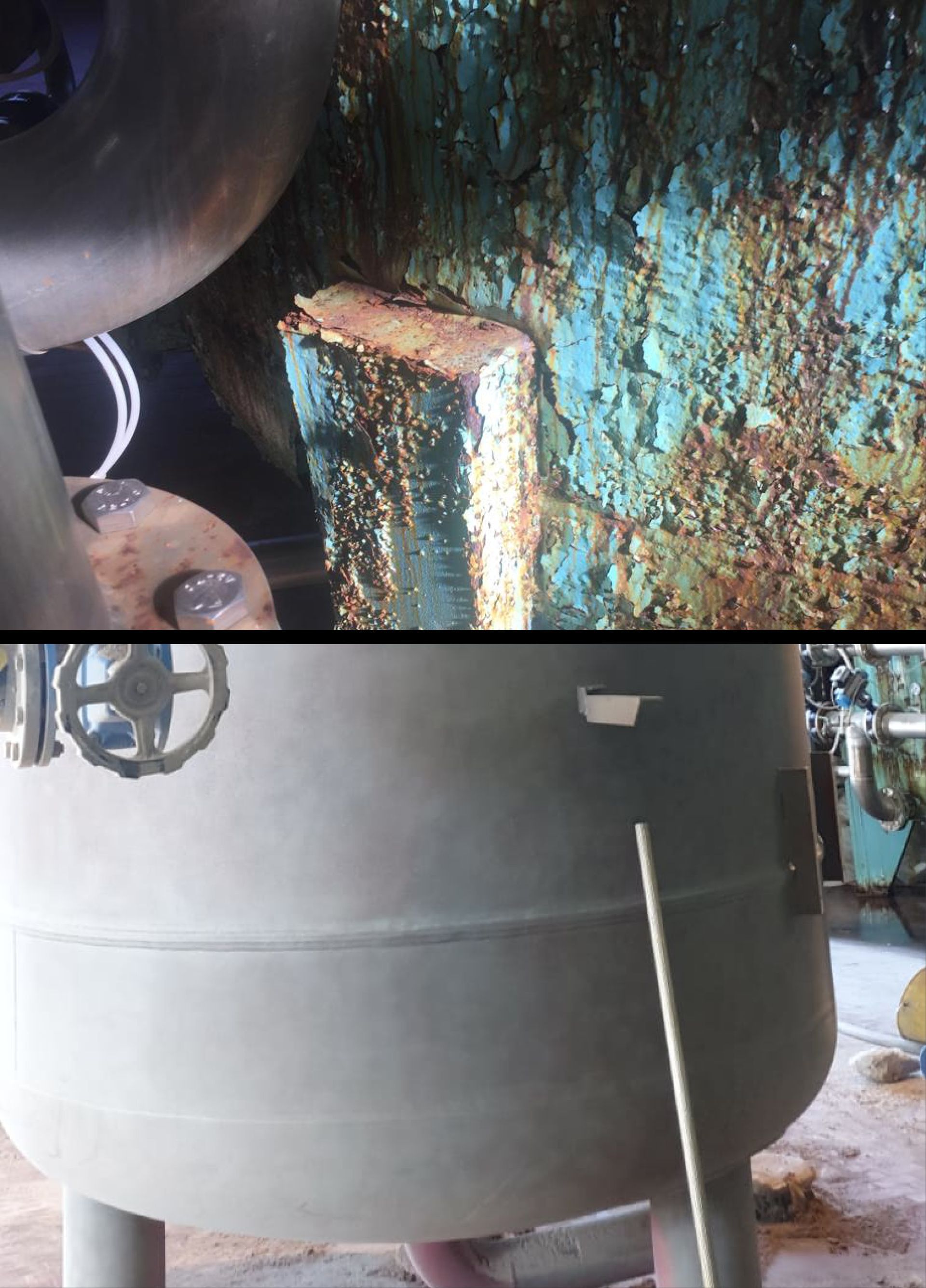 sabbiatura e verniciatura di cisterna