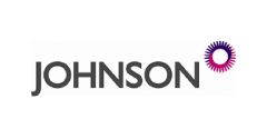 A johnson logo with a purple circle in the middle on a white background.