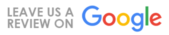Leave us a review on Google, gray text with Google logo in its colors: blue, red, yellow, and green.