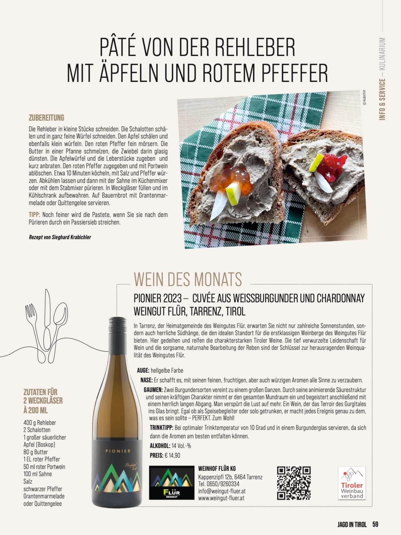 Kulinarik und Wein, Weingut Fluer