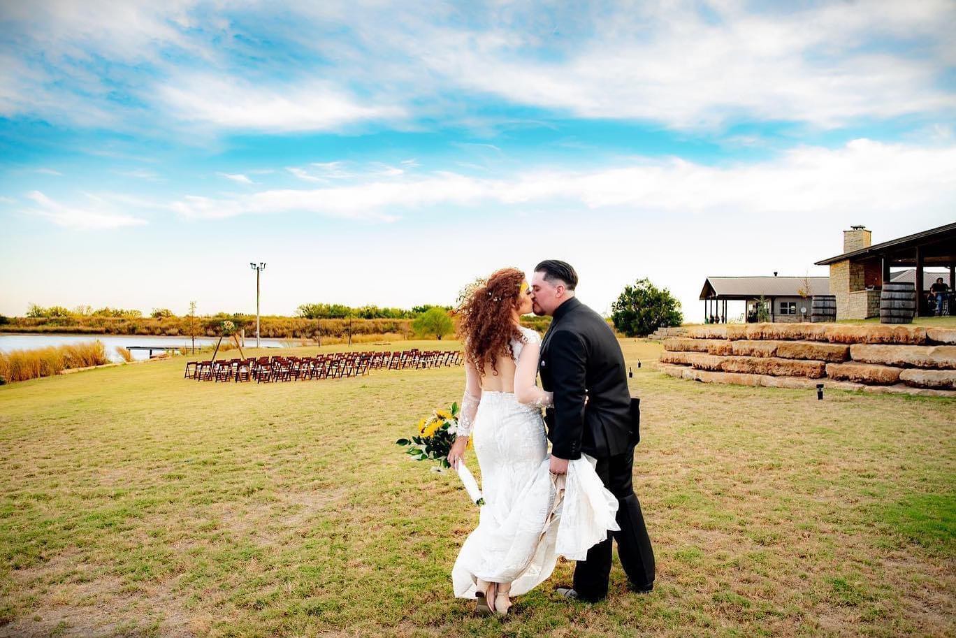 bride smiling for photo