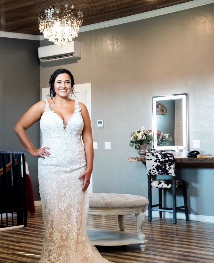 bride posing for photo