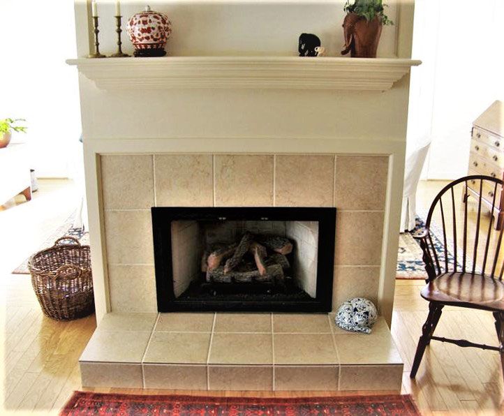 White Fireplace — Hendersonville, NC — Tripps Renovations LLC