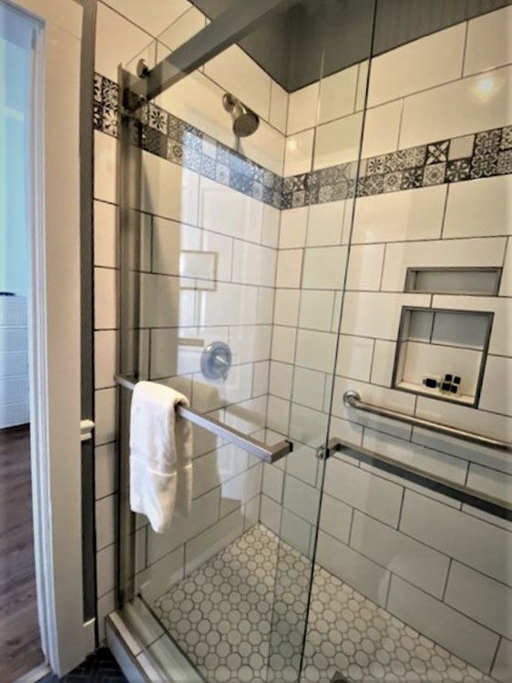 Shower Room with Glass Door — Hendersonville, NC — Tripps Renovations LLC