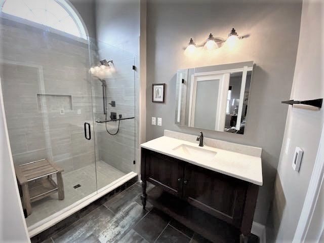 Bathroom Sink and Mirror — Hendersonville, NC — Tripps Renovations LLC