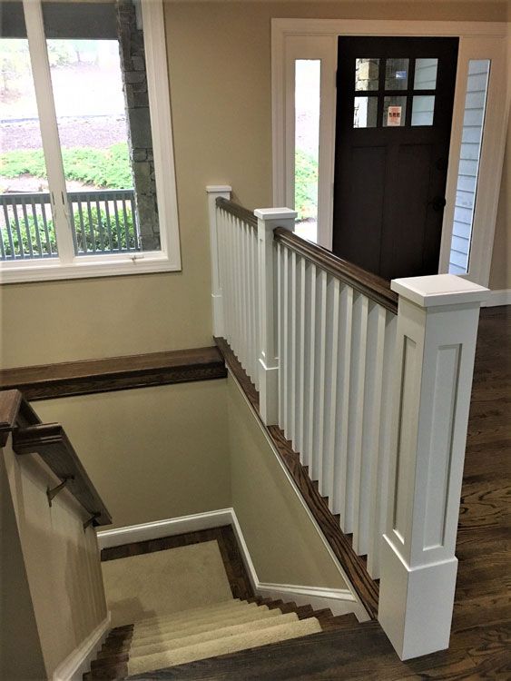 Indoor Wooden Stairs — Hendersonville, NC — Tripps Renovations LLC
